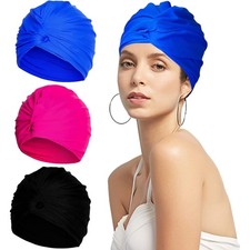 Badekappe Damen, 3 Stück