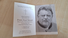 Sterbebild Franz Josef Strauss