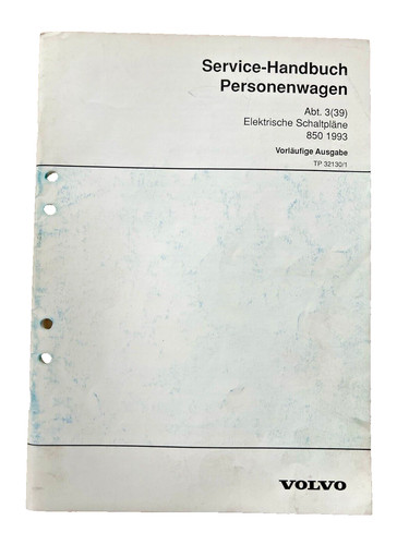 Volvo service handbuch - volvo, service-handbuch