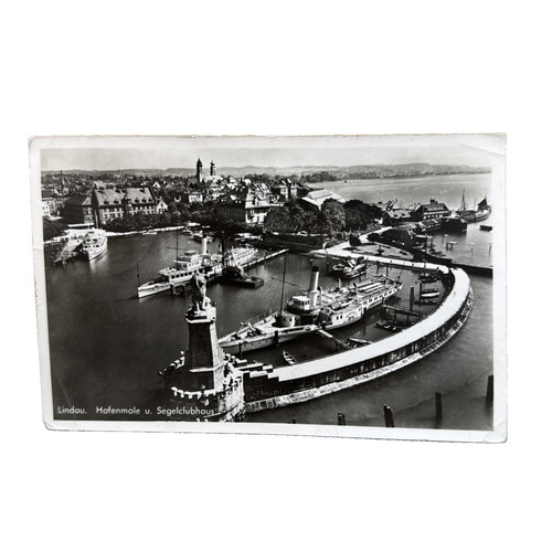 Postkarte lindau hafenmole - ak,
