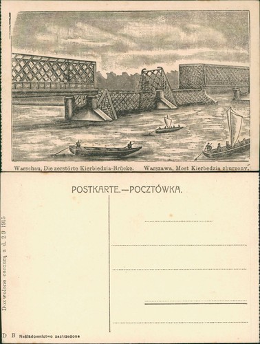 Postcard warschau warszawa die - warschau,