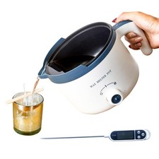 Ksedcon Elektrischer Wachsschmelztiegel mit Thermometer für Erwachsene, Wachsschmelzer für