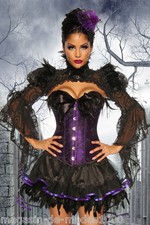 Kostüm Hexen Corsage Kostüm  Gothic Burlesque-Kostüm Halloween Fasching Karneval