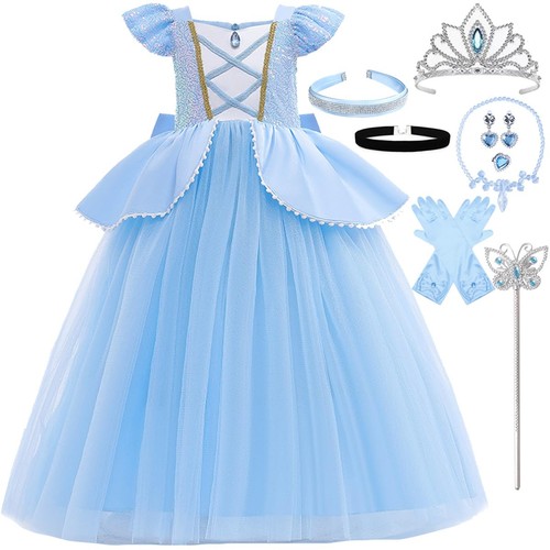 Prinzessin kleid mädchen blau - prinzessin,
