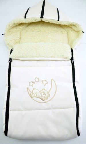 Lammwolle winterfußsack - lammwolle,
