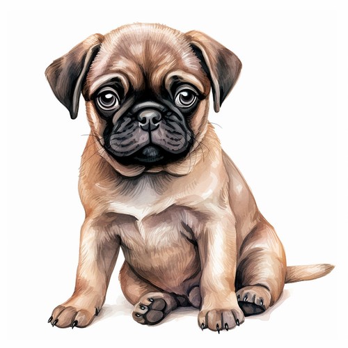 Wandtattoo aufkleber mops - aufkleber,