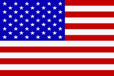 Flagge m. 2 Metallösen USA