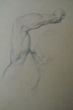 Peter Johann Theodor Janssen 1844-1908 Bleistiftzeichnung - Muskelspiel