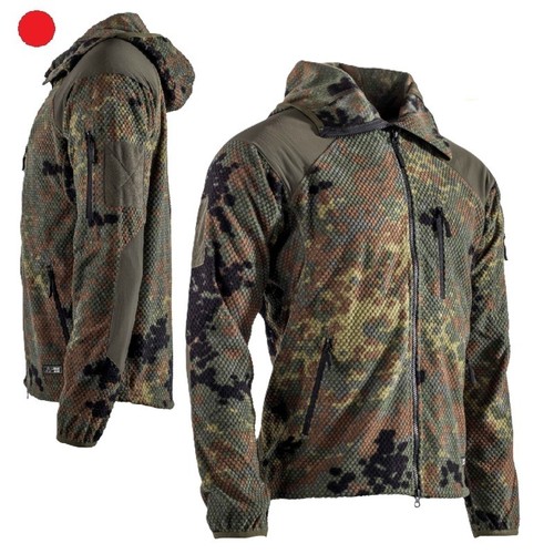 Fleecejacke hoodie flecktarn - fleecejacke,