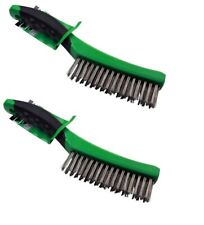 2er Pack Edelstahl Drahtbürste mit Soft Grip Griff Rost Reinigung Entfernung