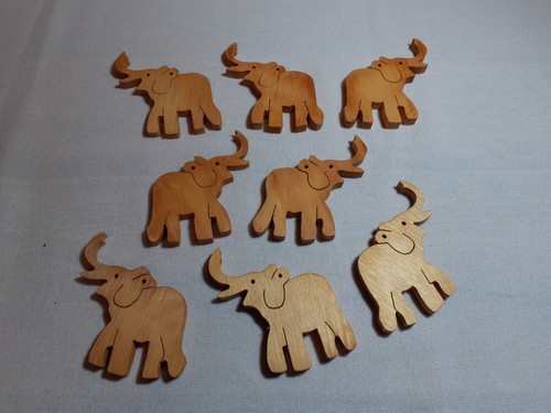 Holzfiguren elefant - 8x,