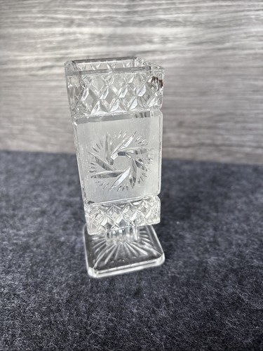 Kleine eckige kristallvase - eckige,