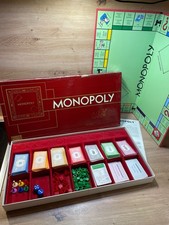 Monopoly Luxusausgabe Rot  mit Metallfiguren Parker Brettspiel | VOLLSTÄNDIG ✅