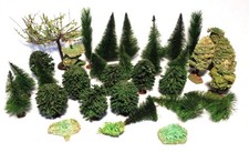 30x Baum Bäume Luffa Zinn Fuß Paradiesgarten Weihnachtsberg Eisenbahn SELTEN RAR