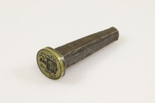 Petschaft Siegelstempel Bronze Adelswappen 18./19.Jhd (BX2285)