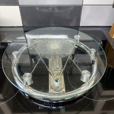 Vintage Badezimmer medizinische Waage funktionstüchtig Retro Max 21 Stein Glas / Chrom