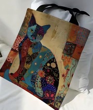  Leinen Tasche Beutel Katzen
