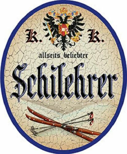 Nostalgieschild schilehrer - nostalgieschild, "schilehrer"