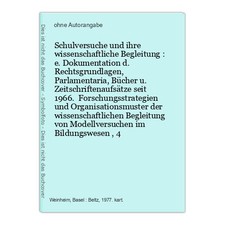 Schulversuche und ihre