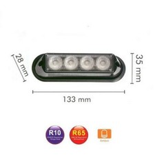 LED Stroboskop Blinklicht 133mm 4LED 12V/24V Zugelassen