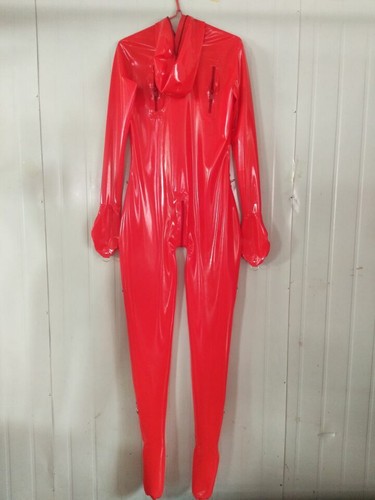 Latex rubber catsuit rot - catsuit, gummi