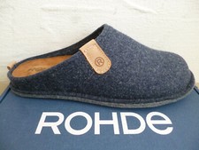 Rohde Herren Pantoffel Hausschuh Hausschuhe Clogs Filz blau