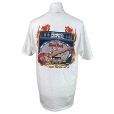 Hard Rock Cafe T-Shirt Large weiß Grafik Oversized Musik T Shirt Rock n Roll