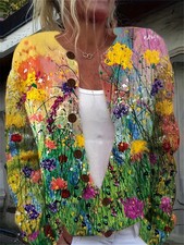 Bunte Strickjacke 3D