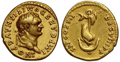 Domitian gold aureus sorte - domitian,, aureus,