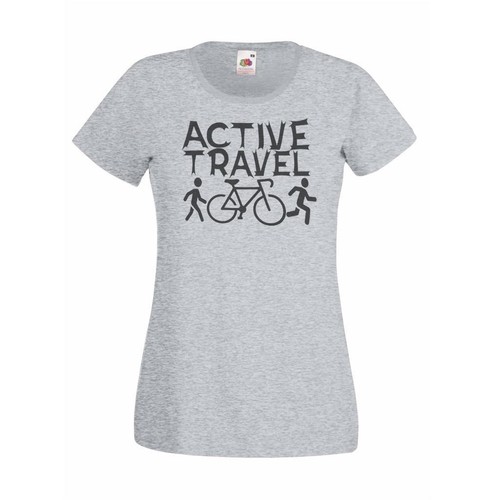 Graues damen shirt active - graues, damen-t-shirt