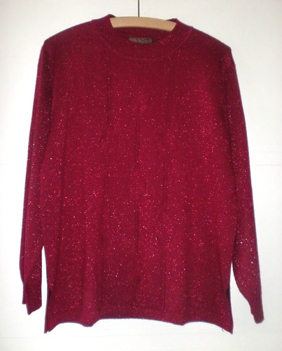 Damen glitzer strick pulli - glitzer,