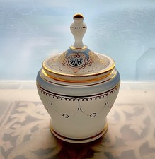 Antikes Milchglas Zuckerdose -