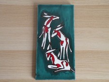 KERAMIK WANDPLATTE Wandkachel Esel 50/60er Jahre signiert Pinselmarke