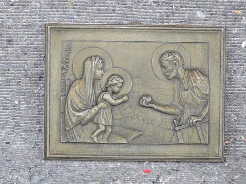 Religiös metall relief - religiös, metall-relief