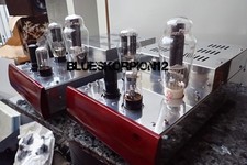 2 x 300b Mono Röhren Endstufen mit Holzfront Preamp Tube