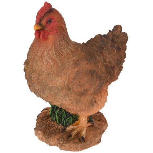 Braunes huhn dekofigur - braunes,