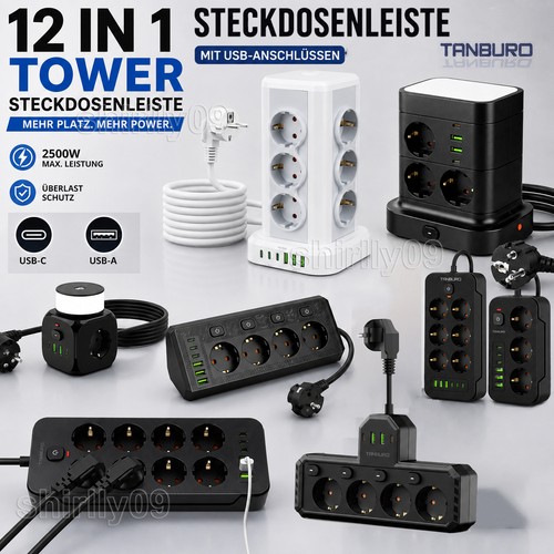 Steckdosenleiste mit usb typc - steckdosenleiste,