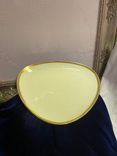 Hutschenreuther Selb Diadem Anbieteschale dreieckig cremefarben mit Goldrand