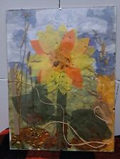 Bild Wandbild Blume Sonnenblume Handgefertigt DIY Handarbeit 3 D Foto