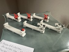 sechs alte Messer Bänkchen, Porzellan, um 1925, Marke unterseitig TE210925/ 725