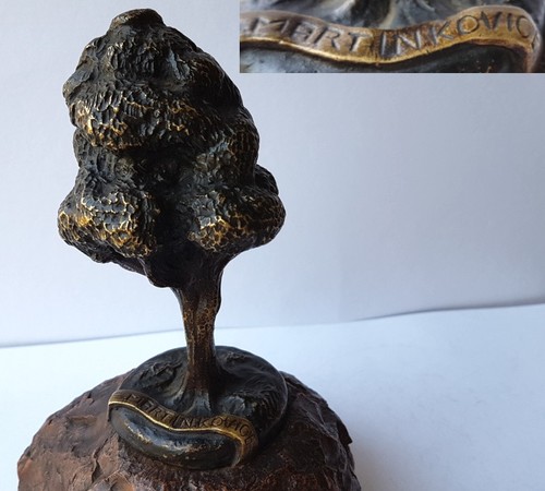 Jugendstil figur baum - figur, bronze