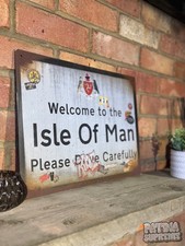 Isle of Man Schild rostig