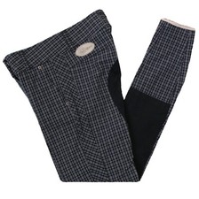 Sonnenreiter Stiefelreithose Melbourne, schwarz kariert, Vollbesatz Reithose