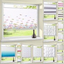 Plissee Motiv Sichtschutz Klemmfix ohne Bohren Easyfix Muster Faltrollo gespannt