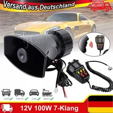 12V 7-Klang Laute Horn Hupe Fanfare Autohorn Lautsprecher Sirene PKW PA System