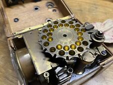 Schöne, Alte, Holz, Brieftaubenuhr, Konstatieruhr mit Ledergriff