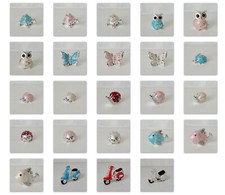 Formano Figur Pearl Tiere Fahrzeuge Rot Weiß Blau Rosa Silber Strass Deko