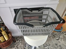 JES Collection Einkaufskorb Kunststoffkorb Henkelkorb - Grau - 40x28,5x23 cm