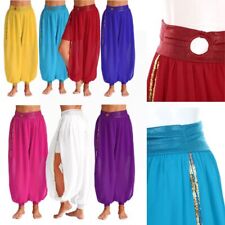 Frauen Pumphose Indisch Hosen Arabisch Bloomers Thema Tanzkleidung Seite Split