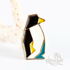 1x Anstecknadel Brosche Pin Origami Pinguin GlitzerInsel 00923h